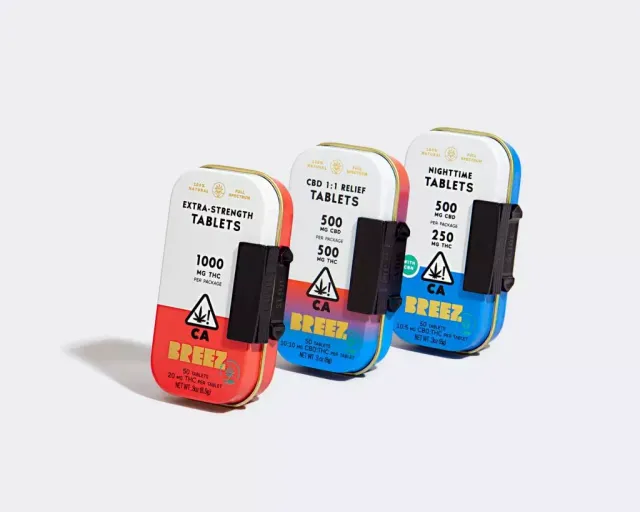 Breez Tablets - Relief 1THC:1CBD