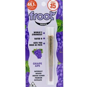Froot - Grape Ape Infused Pre-Roll 1g - Froot - Grape Ape Infused Pre-Roll 1g