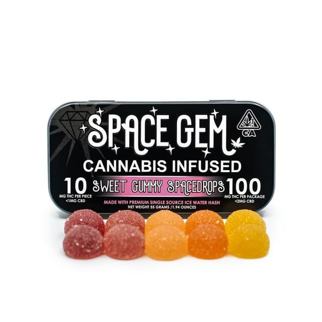 Space Gem THC Gummy Spacedrops 100mg - Sour Watermelon Mind Expanding Belt