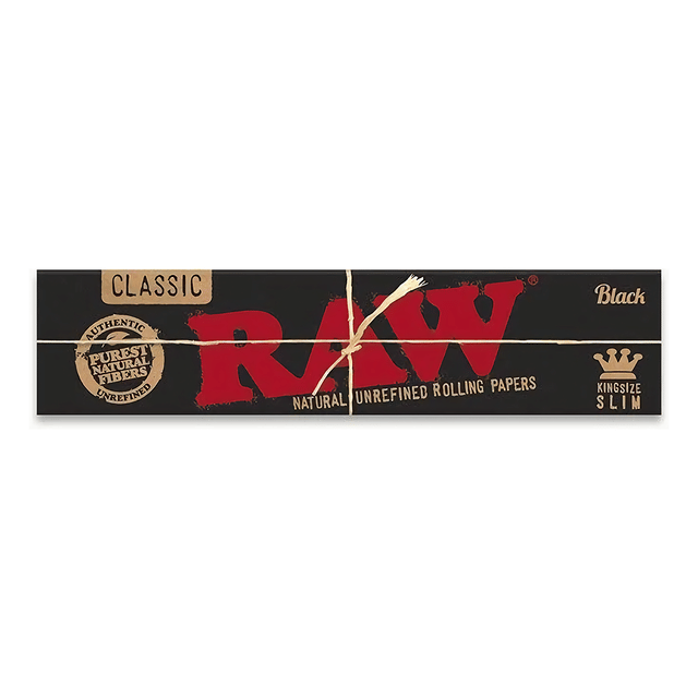 1.25" | 50ct | RAW Black Classic Rolling Papers