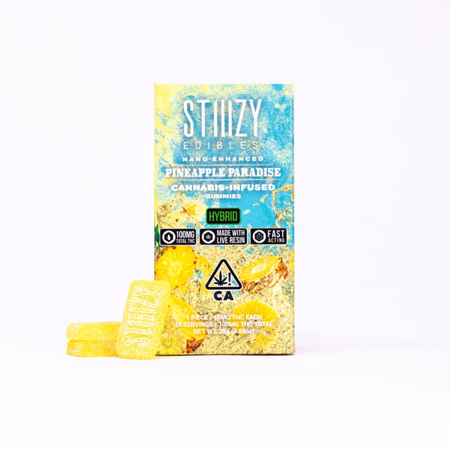 PINEAPPLE PARADISE STIIIZY EDIBLES - 100MG GUMMIES