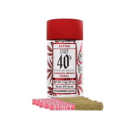STIIIZY | Infused 40's Strawberry Cough Pre-Roll 5pk - 2.5g