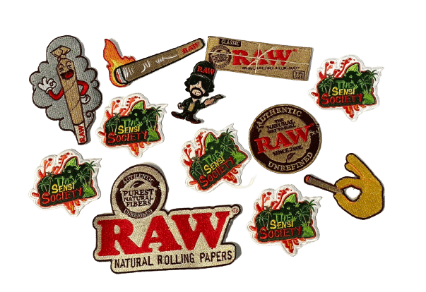 RAW x Sensi Iron-On Patches - 12 Total Assorted