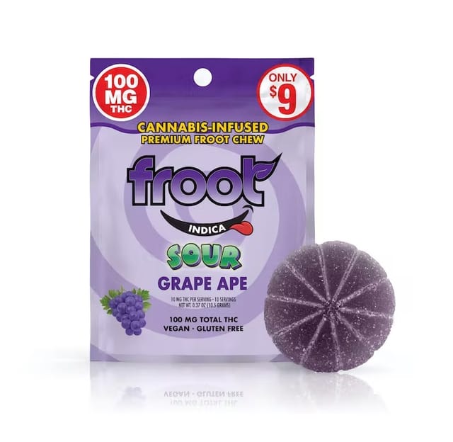 Froot Gummy Single 100mg - Sour Grape