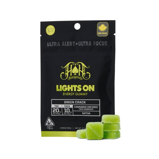 Lights On Energy Green Crack Gummy 100mg