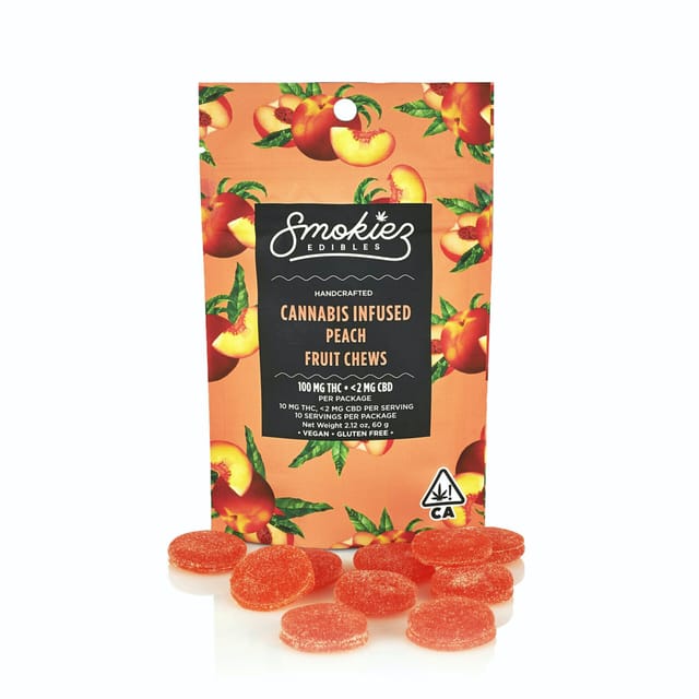Peach 100mg Fruit Chews - Chews