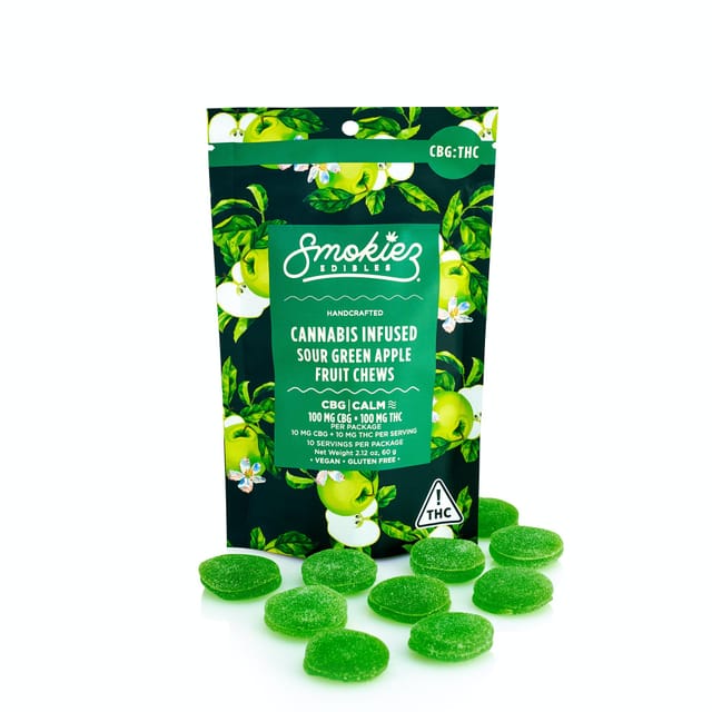 Sour Green Apple | 1:1 CBG:THC | 100mg Gummies