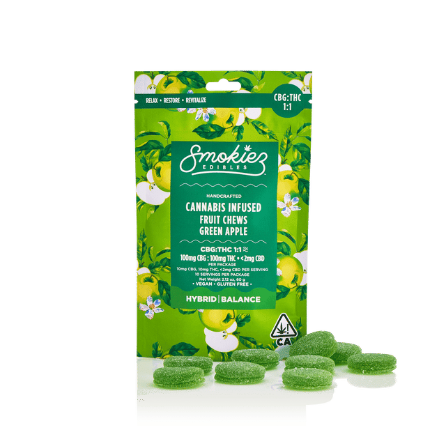 Green Apple | 1:1 CBG:THC | 100mg Gummies