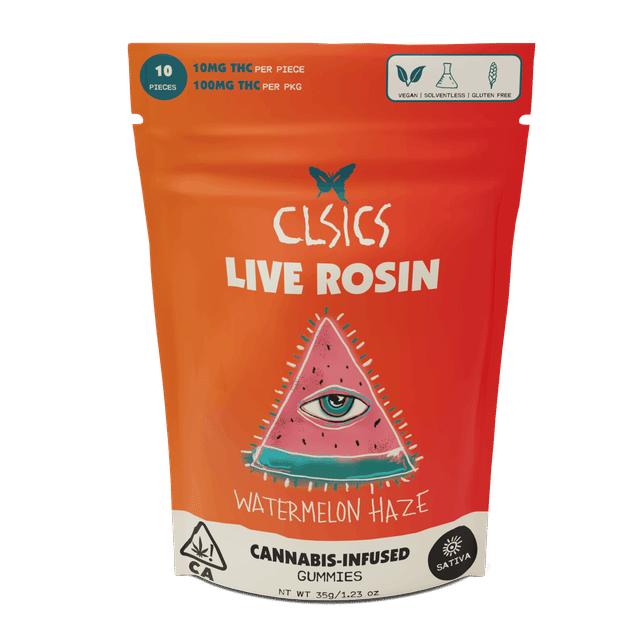 Watermelon Haze Rosin Gummies 100mg