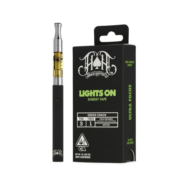 Green Crack Lights On THCV 1g Vape Cart