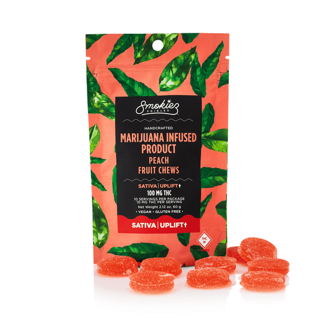 Smokiez Gummies -SATIVA- 100mg - Peach