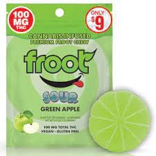 Froot - Sour Green Apple Single Gummy 100mg - Froot - Sour Green Apple Single Gummy 100mg