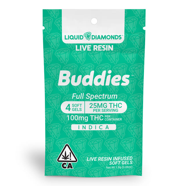 4 Count (25mg) (I) Buddies Live Capsules **SPECIAL PRICING** - 4 Count (25mg) Buddies Live Capsules