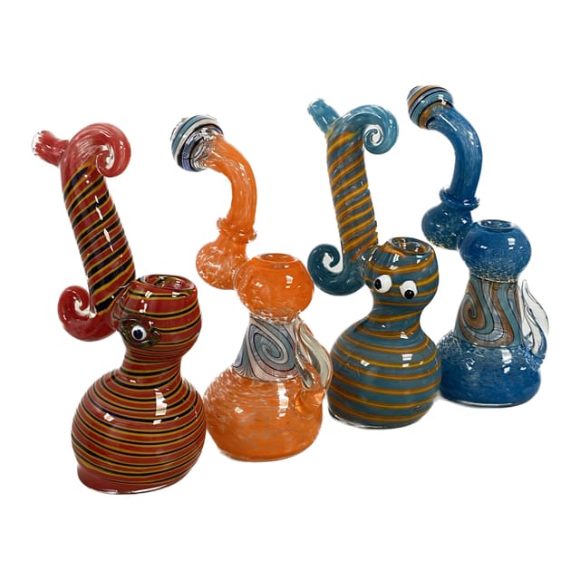 8" Large Chamber Bubbler (Multicolored)