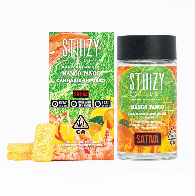 MANGO TANGO STIIIZY EDIBLES - 100MG GUMMIES