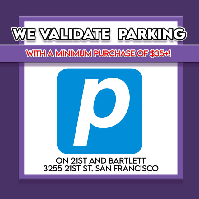 *** 1 VALIDATED PARKING w/minimum spend of $35 - Validate Parking With Purchase*