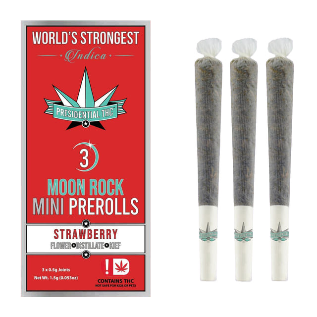 Strawberry (I/H) Pee-Wee Moon Rock Mini Prerolls - Strawberry (I/H) Pee-Wee Moon Rock Mini Prerolls