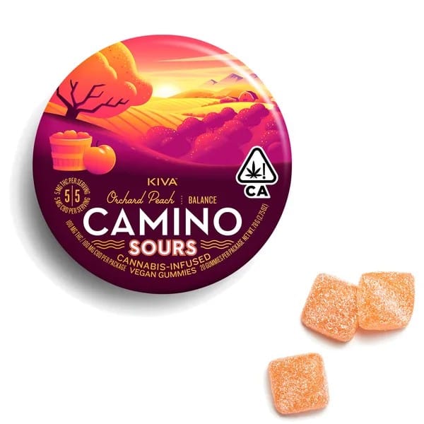Orchard Peach 1:1 CBD Gummies - Camino Sours - Orchard Peach (H)