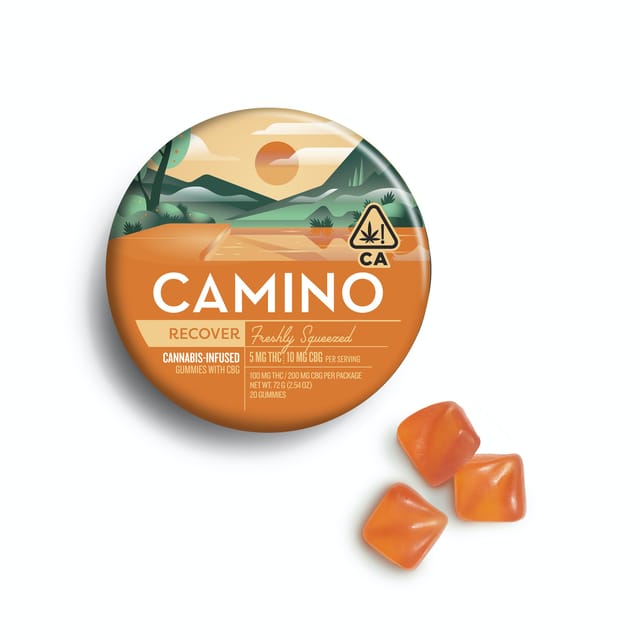 Camino Freshly Squeezed "Recover" CBG Gummies - 100mg THC 200mg CBG