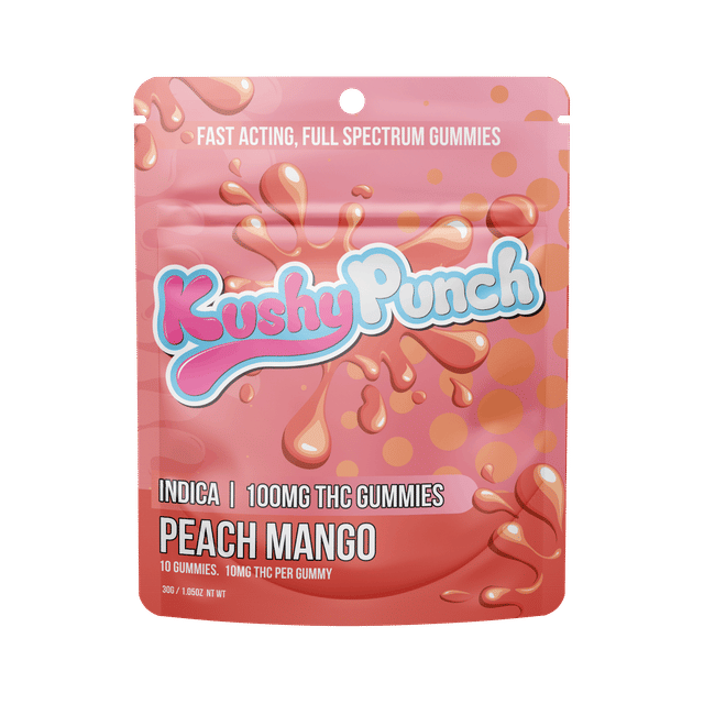 Indica Peach Mango Individual Gummies - 100mg