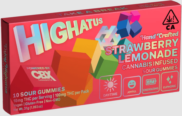 Highatus - Strawberry Lemonade THC Sour Gummies - Highatus - Strawberry Lemonade THC Sour Gummies
