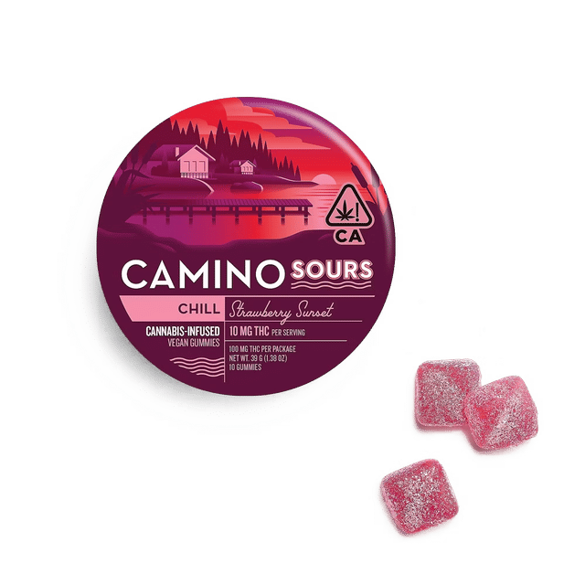 Camino Sours Strawberry Sunset 'Chill' Gummies - 10 Gummies