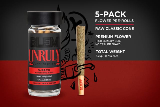 Unruly OG 5 Pack .75g Pre-Rolls