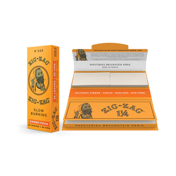Zig Zag Orange + Tips Combo Pack1 1/4 Rolling Papers
