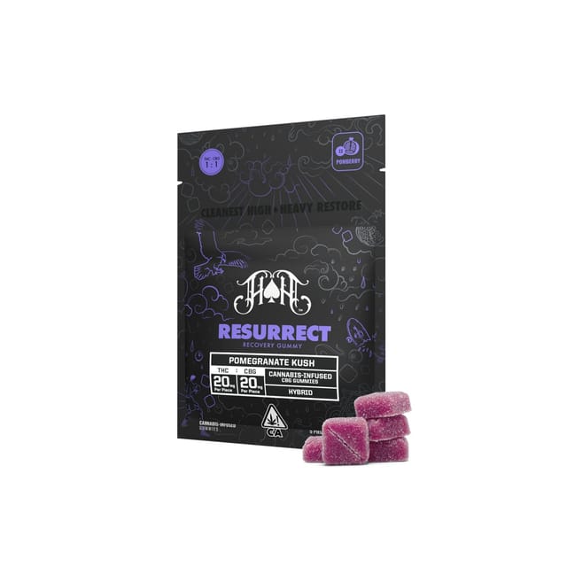 Resurrect | Pomberry "Pomegranate Kush" Recovery CBG Gummies - 100mg