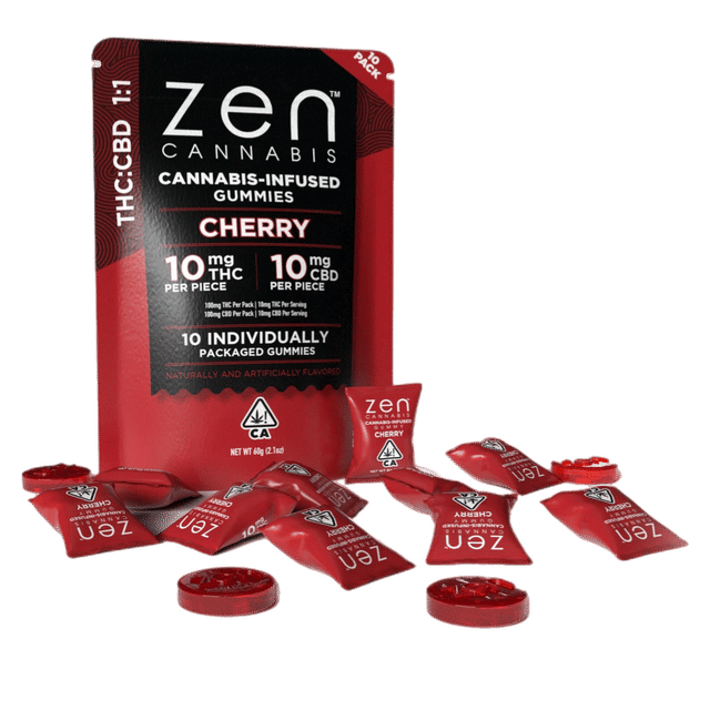Cherry 1:1 THC:CBD Gummies 100mg