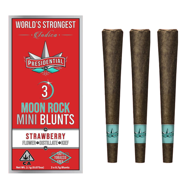 Strawberry Mini Moon Rock Blunts 3pk - Strawberry (I) 3pk