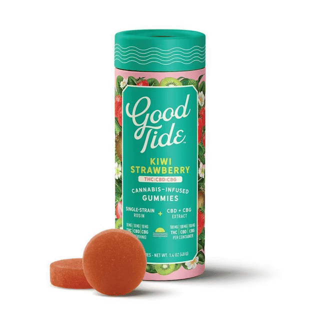 1:1:1 THC:CBD:CBG Kiwi Strawberry Solventless Hash Rosin Gummies