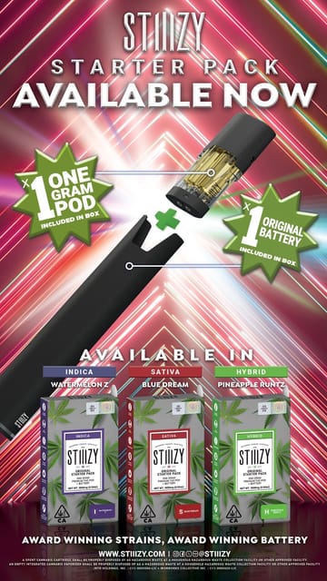 STIIIZY - Pineapple Runtz Starter Pack Pod + Battery 1g - STIIIZY - Pineapple Runtz Starter Pack Pod + Battery 1g