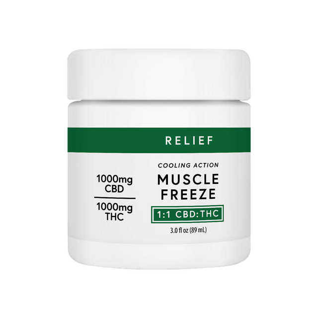 Relief - Muscle Freeze 3oz – 1:1 THC:CBD - 3oz