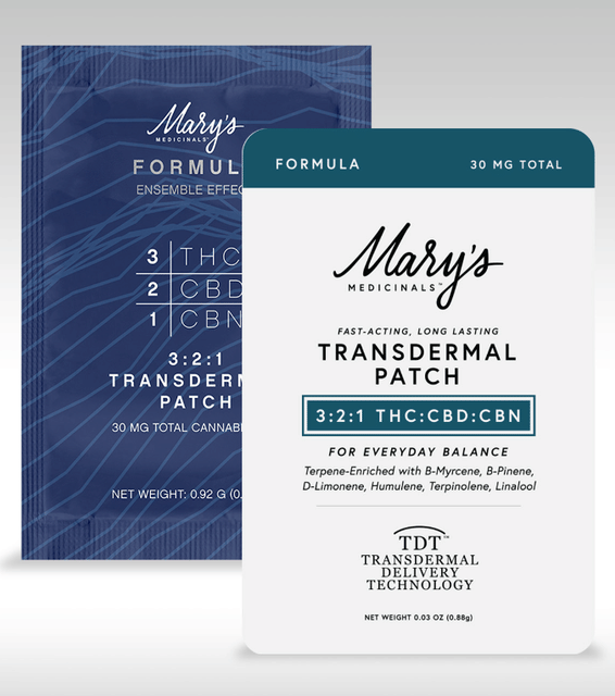 Mary's Medicinal Transdermal Patches 10pk - Indica THC (10PK)