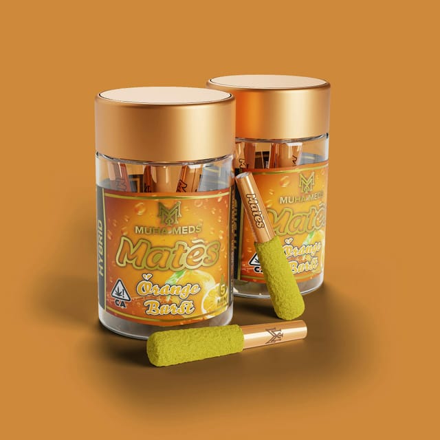 Muha Meds Mates Infused Pre Rolls 5 Pack - Orange Cake (H)