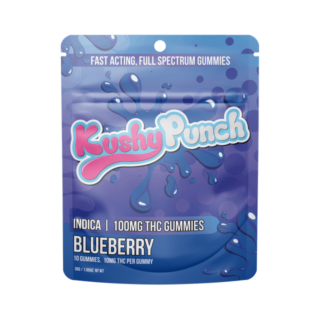 Indica Blueberry Individual Gummies 100mg