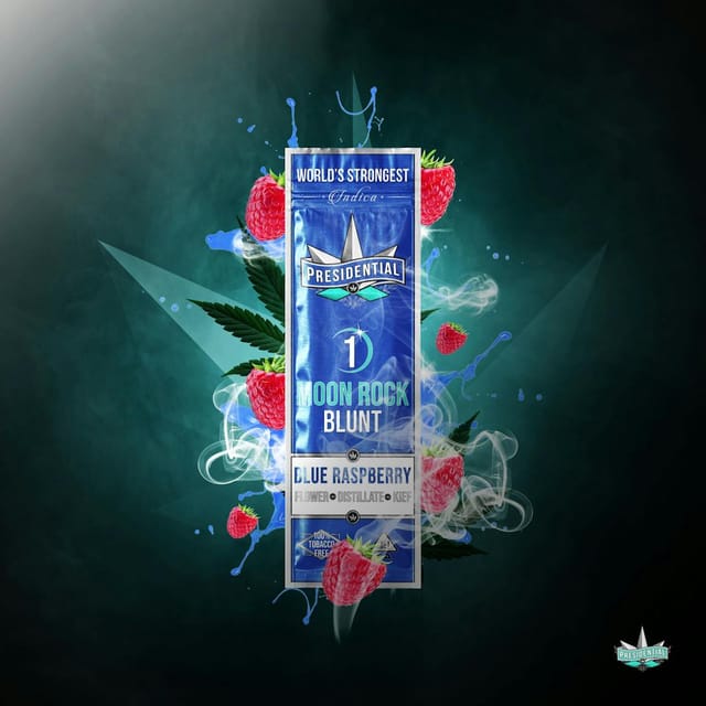 Blue Raspberry - 1.5G Moon Rock Blunt - Blue Raspberry (I)