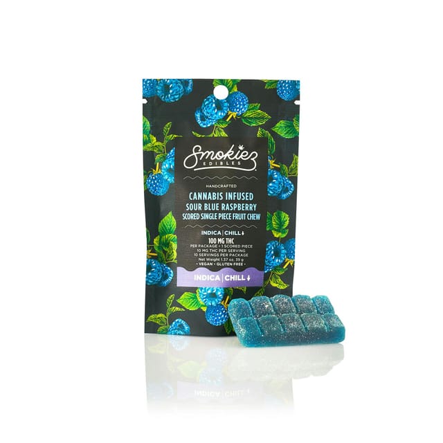Sour Blue Raspberry (I) Single Gummy 100mg - Sour Blue Raspberry (I) Single Gummy