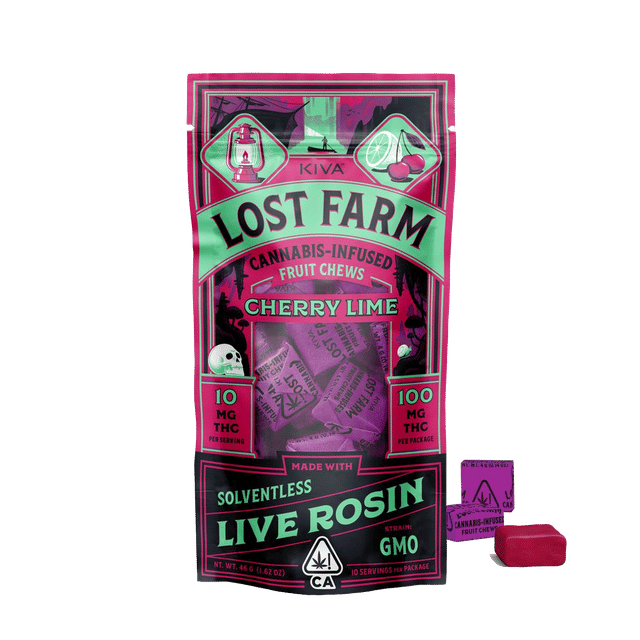 Lost Farm Live Rosin Cherry Lime "GMO" Chews - 10 Gummies