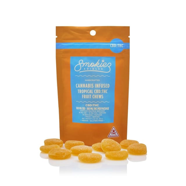 Tropical Fruit THC:CBD Vegan Gummies 100mg