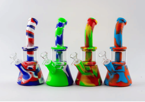 Silicone w/ Glass Water Pipe