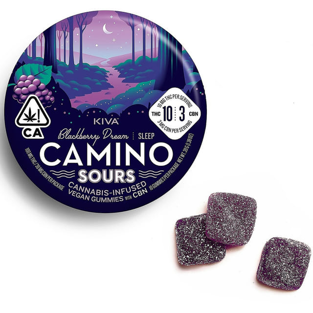 Sour Blackberry CBN 10:10:10 10mg Camino Gummies - Blackberry CBN 10:10:10