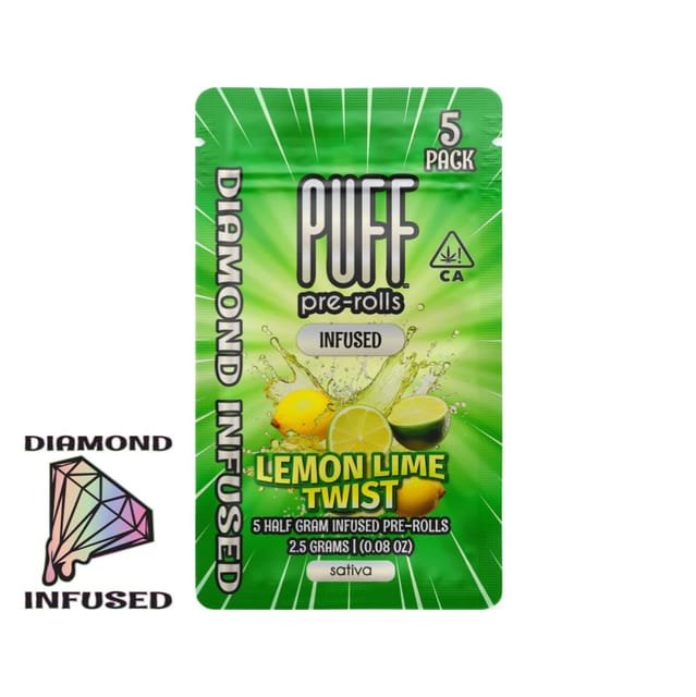 Lemon Lime Twist Pack Diamond Infused Pre Roll Pack 2.5g