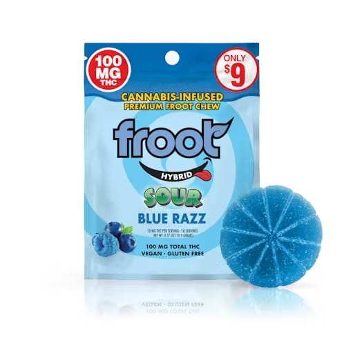 Froot - Sour Blue Razz Single Gummy 100mg - Froot - Sour Blue Razz Single Gummy 100mg