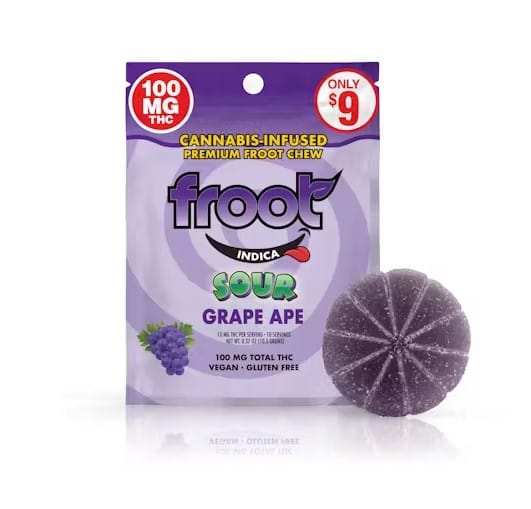 Froot - Sour Grape Single Gummy 100mg - Froot - Sour Grape Single Gummy 100mg