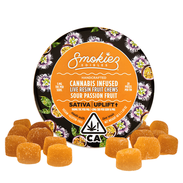 Sour Passion Fruit | 100mg Live Resin Fruit Chews - SR - 176