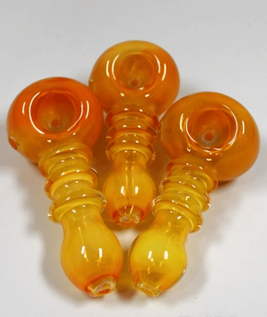 4.5" Triple Rim Full Fumed Glass Hand Pipe (16)