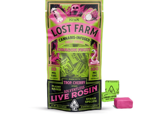 Lost Farm: Dragon Fruit Trop Cherry Rosin Chews - 100mg