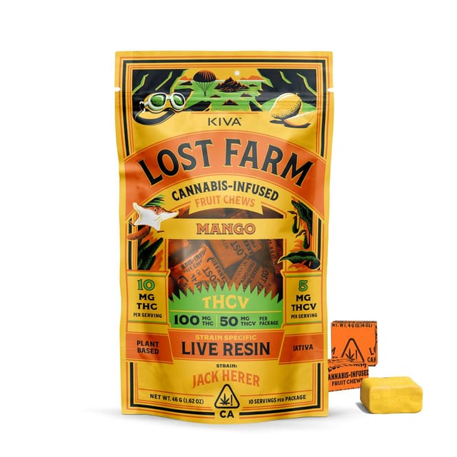 Mango Lost Farm Live Resin Fruit Chews THCV 10:5 - Mango (Jack Herer)